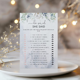 Inverno Elegante Ele disse que ela disse jogo de n