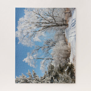 Inverno na quebra-cabeça de Trilha do Estado da Li