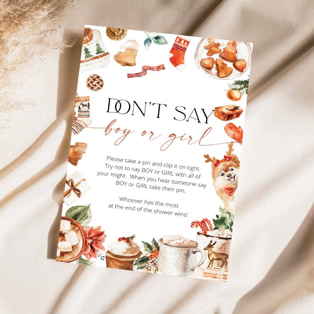 Inverno Não diga jogo de Chá de fraldas de Menino  (Criador carregado)