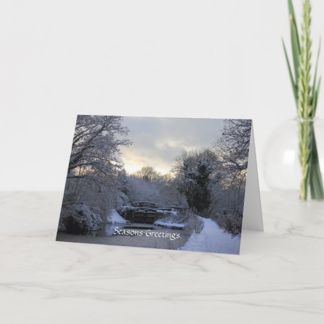 Inverno no cartão do canal de Basingstoke (Frente)