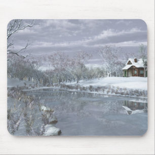 inverno no lago Mousepad