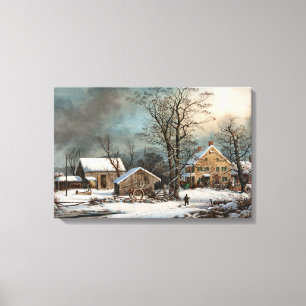 Inverno no país, canvas frias da manhã