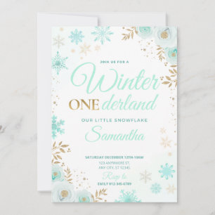 Inverno ONEderland Floco de Neve Verde 1º Convite