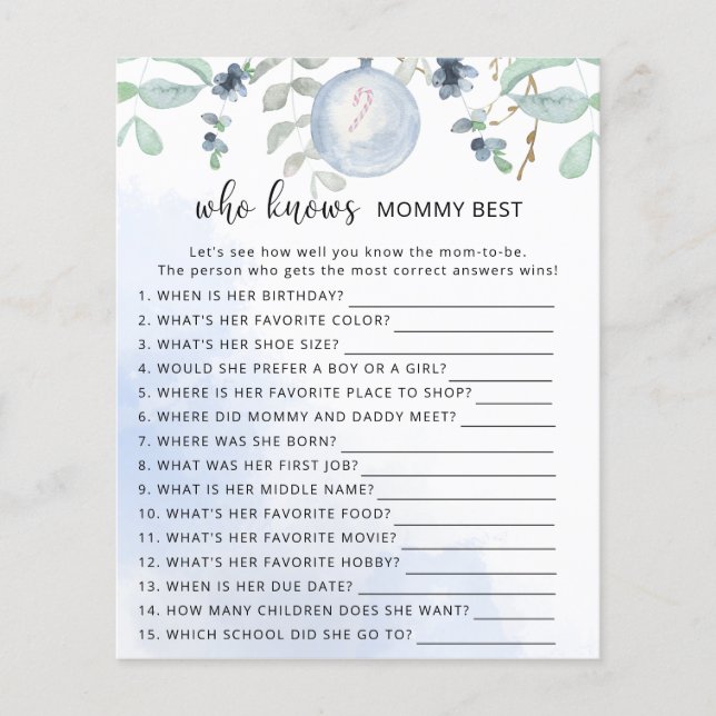 Inverno que conhece melhor a mamãe (Frente)