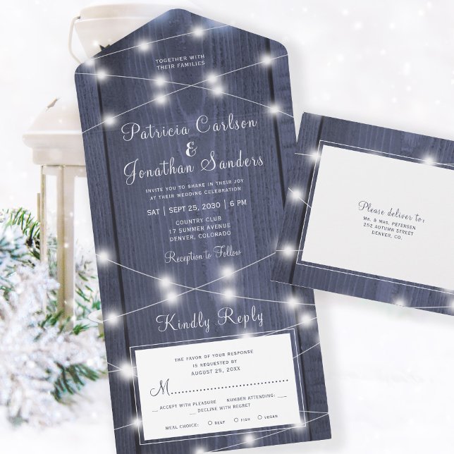 Inverno russo todo em um rsvp de casamento (Criador carregado)