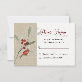 Inverno Simples com Resposta de Casamento Cardeal