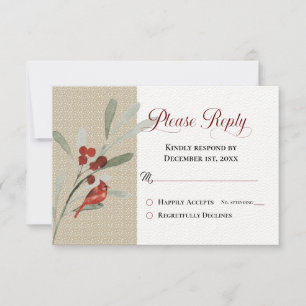 Inverno Simples com Resposta de Casamento Cardeal