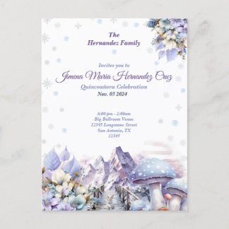 Inverno Wonderland Quinceañera Convite