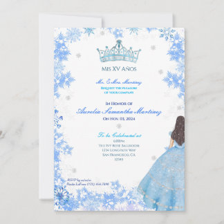Inverno Wonderland Quinceañera Convite