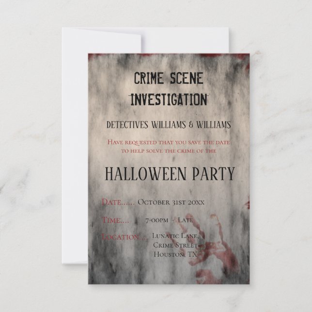 Investigação da Cena do Crime Halloween Salvar a D (Frente)