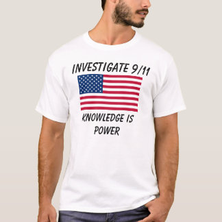 Investigue 9/11 - Bandeira dos EUA - t-shirt