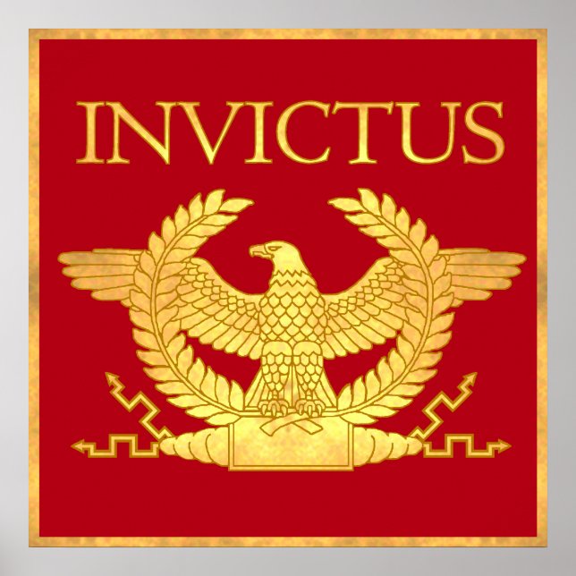 Invictus com poster Dourado gravado (Frente)