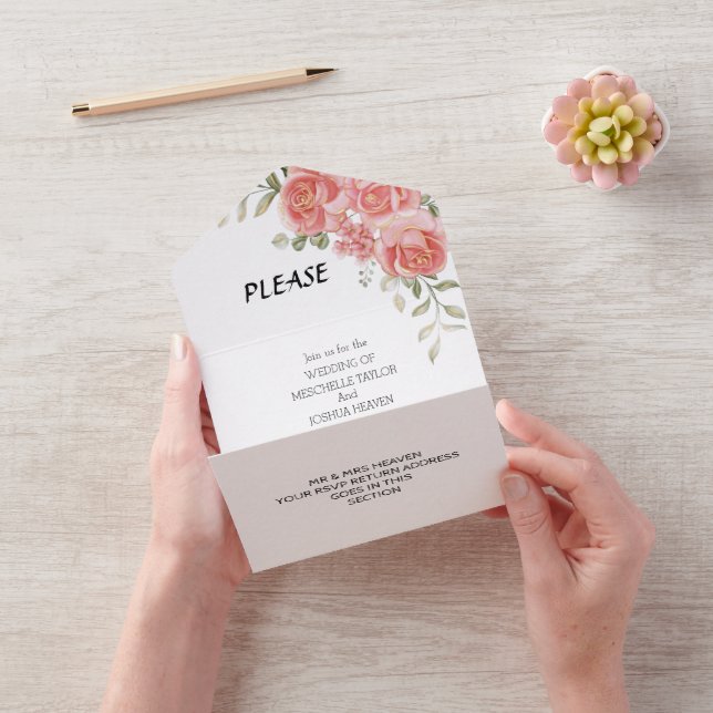 Invit Rustic Country Pinkflower Wedding All-in-One (Video)