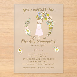 Invitación acrílico JULIA Primera Comunión