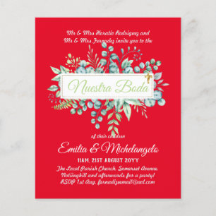 Invitaciones De Boda Baratas HOJAS Modernas