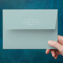 Invólucro do casamento do padrão azul Pastel