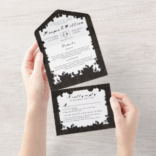 Invólucro do casamento marrom-escuro vitoriano