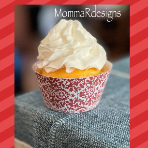 Invólucro do cupcake do Damask, invólucro do cupca
