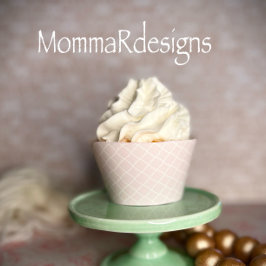 Invólucro rosa de cupcake, cupcakes de chá de fral