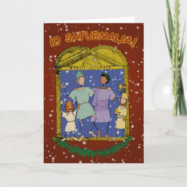 Io Saturnalia! Cartão de Anúncio Folha Dupla (Frente)