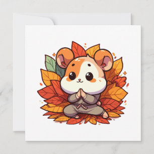 Ioga de hamster caído kawaii