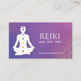 Ioga e cartões de visitas de Reiki