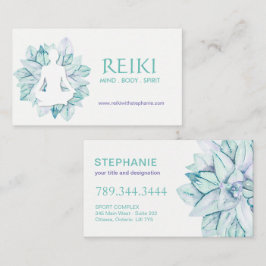 Ioga e cartões de visitas de Reiki