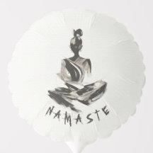 Ioga Instrutor Lotus Meditation Pose Brushstrokes