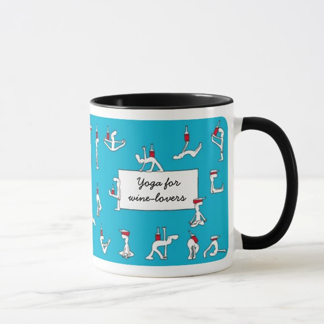 Ioga para a caneca do azul de Winelovers (Direita)