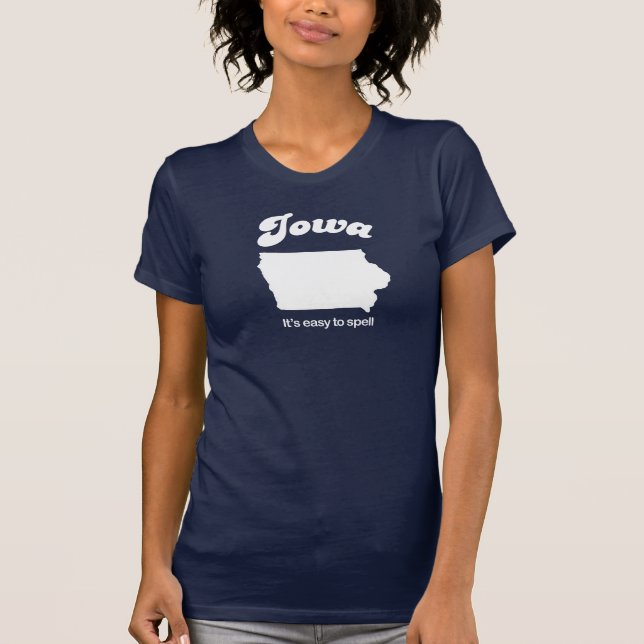 Iowa - fácil soletrar o t-shirt (Frente)