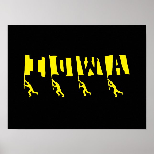 Iowa Football "Flags" Poster (Frente)