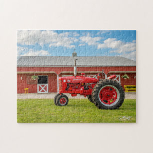 Iowa Red Trator + Horse Stable Quebra-cabeça