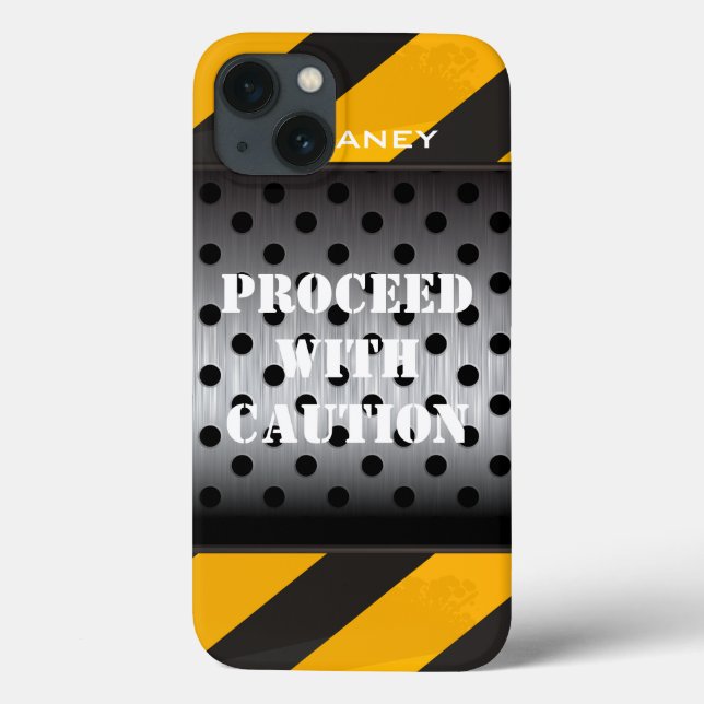 iPad Air Case | Zona de construção | Amarelo, Pret (Verso)