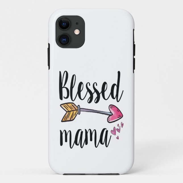 iPhone 11 Capa de telefone Blessed Mama para Mãe (Verso)
