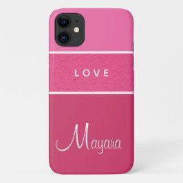 iPhone 11 Capa de telefone Rosa Elegante para Meninas