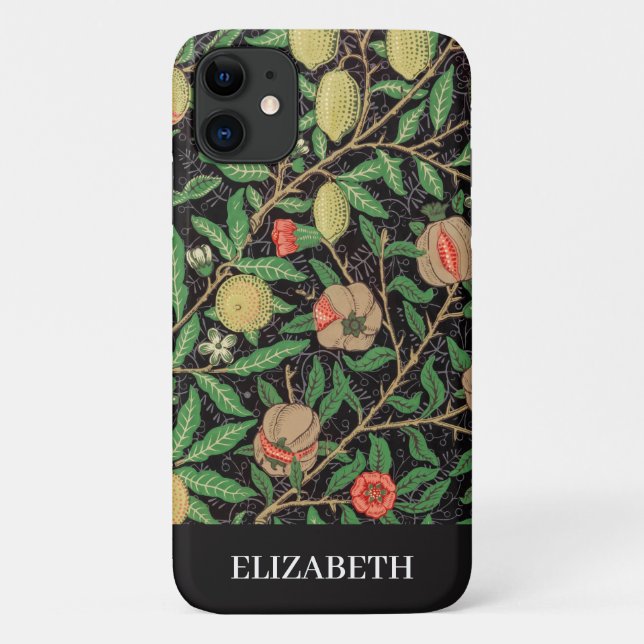 iPhone 11 CAPA PARA IPHONE: WILLIAM MORRIS : POMEGRANATOS (Verso)