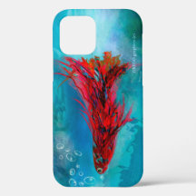 iPhone 12 Pro - um caso de Peixe Pintado Vermelho