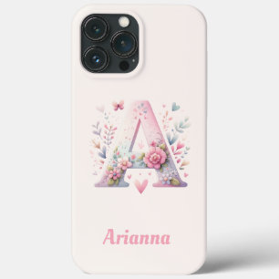 iPhone 13 Pro Monograma Floral Maiúscula