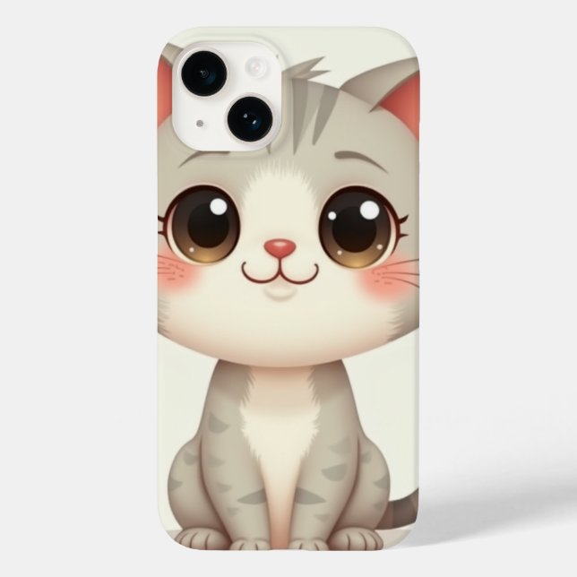 iPhone 14 Capas (um gato fofo) (Verso)