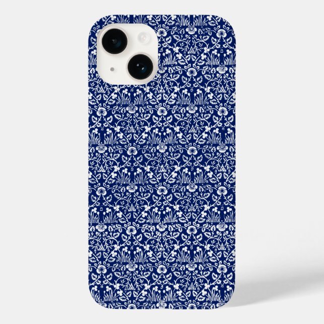 iPhone 14 capas William Morris Art Blue (Verso)