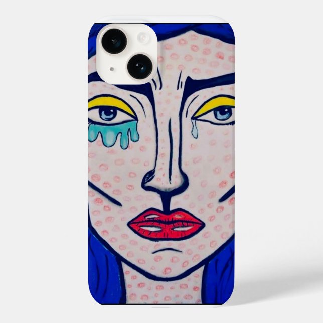 iPhone 14 Case Pop Art Women Painting (Verso)