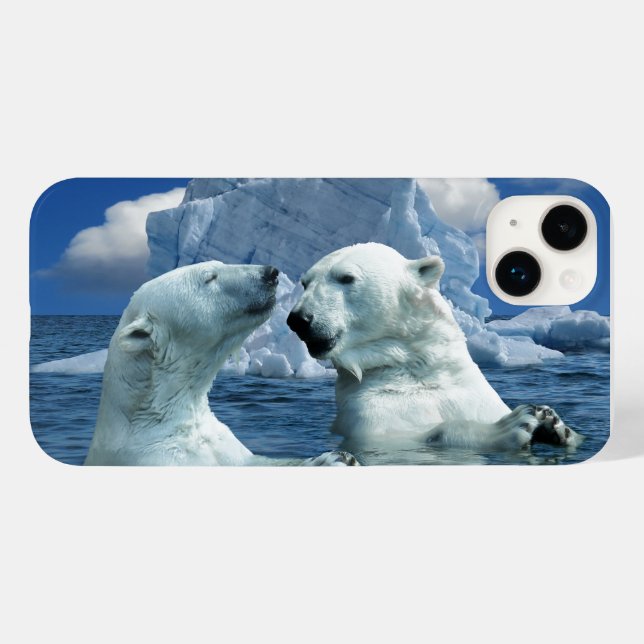 iPhone 14 Mate-Mate POLAR BEARS (Verso (horizontal))