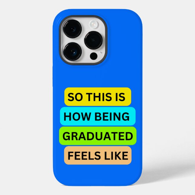iPhone 14 pro Light Blue case SO_THE_IS_HOW_BEING (Verso)