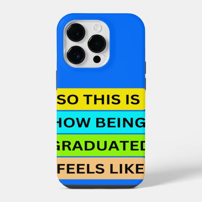 iPhone 14 pro Light Blue case SO_THE_IS_HOW_BEING (Verso)