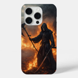iPhone 15 Pro Case com Design de Death Metal