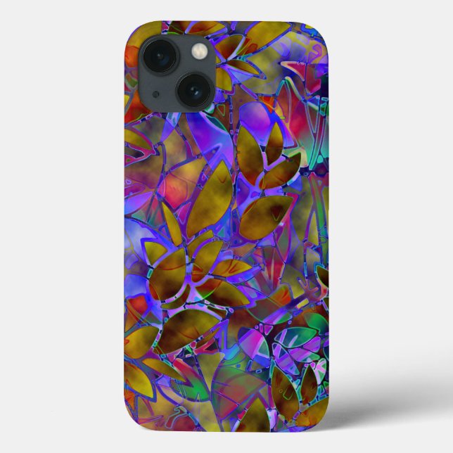 iPhone 6 Case Tough Floral Abstrato Vidro Estido (Verso)