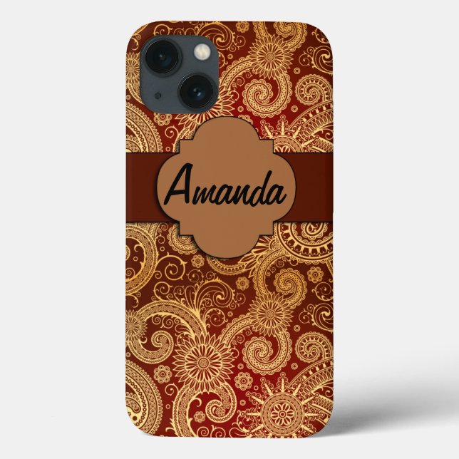 iPhone 6, Xtreme Monograma Duplo Mala Marrom (Verso)