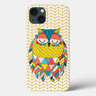 Iphone Apple Ilustração de Coruja Moderna Aztec Tr