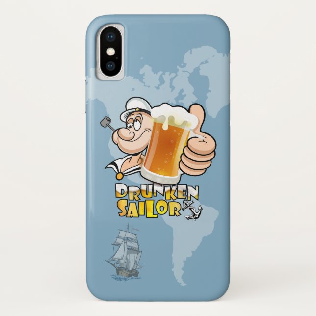 iPhone, Case-Mate Marinheiro Bêbado | capa para iPhone X (Verso)