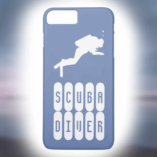 iPhone 8 Plus/7 Plus Scuba Diver. capa de telefone para mergulhadores